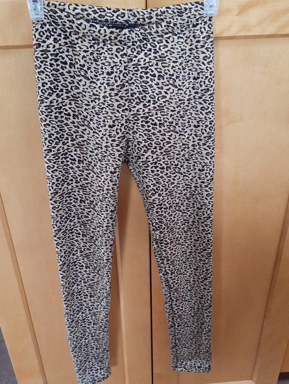 Leopard Print Kids' Leggings - Black/Brown Size xs